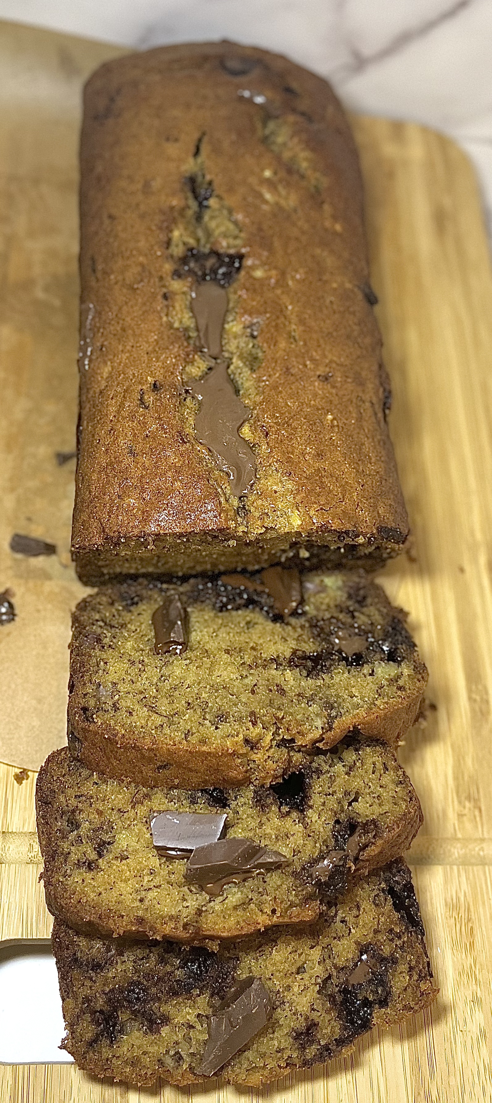 Banana bread with chocolate
