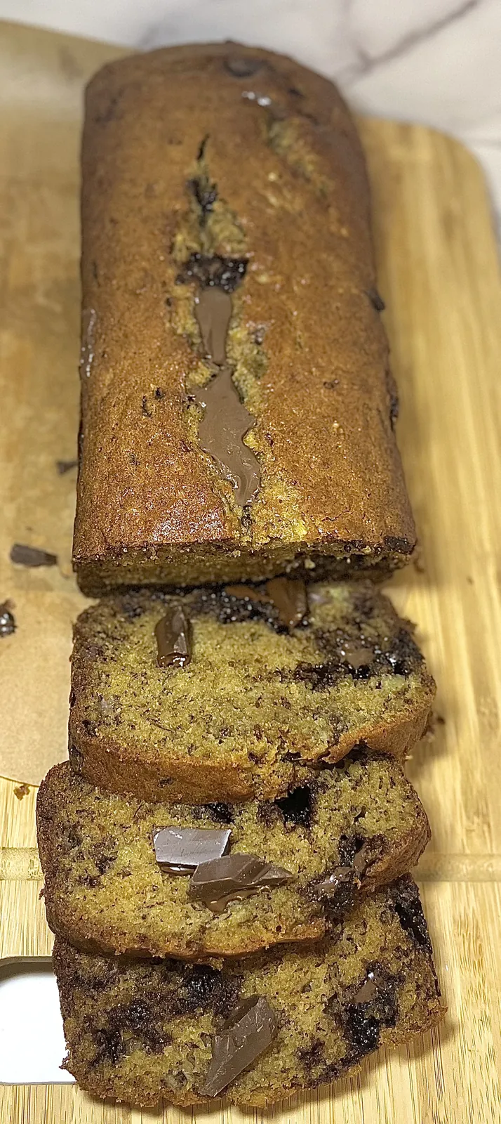 Banankage med chokolade